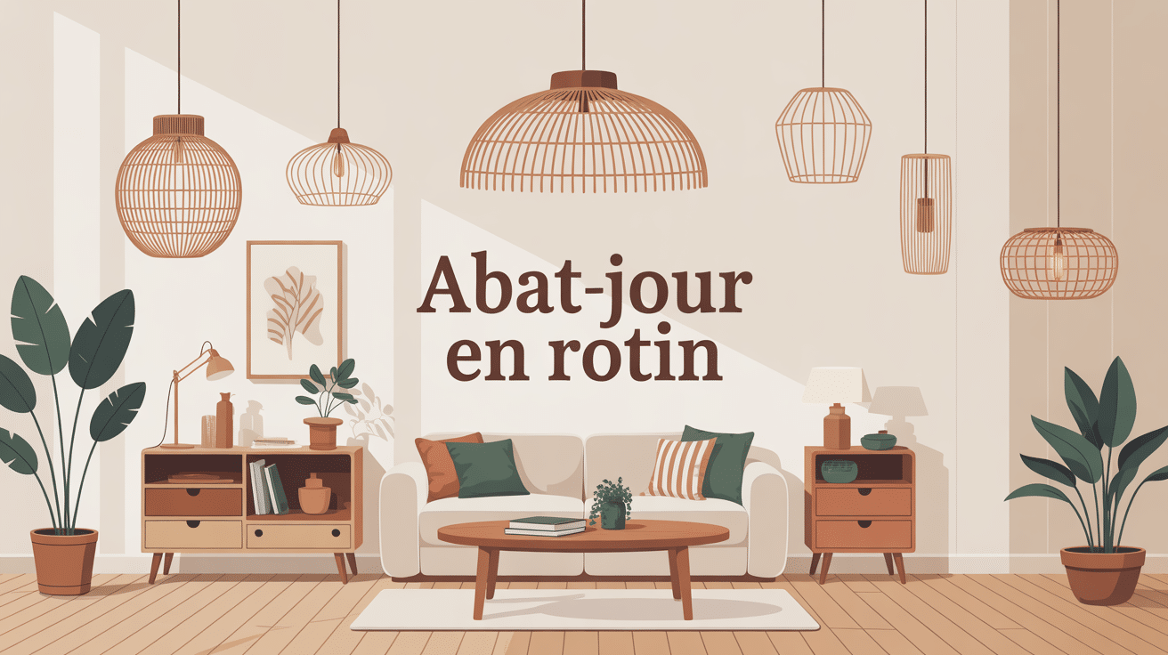 abat jour rotin dans une maison cosy