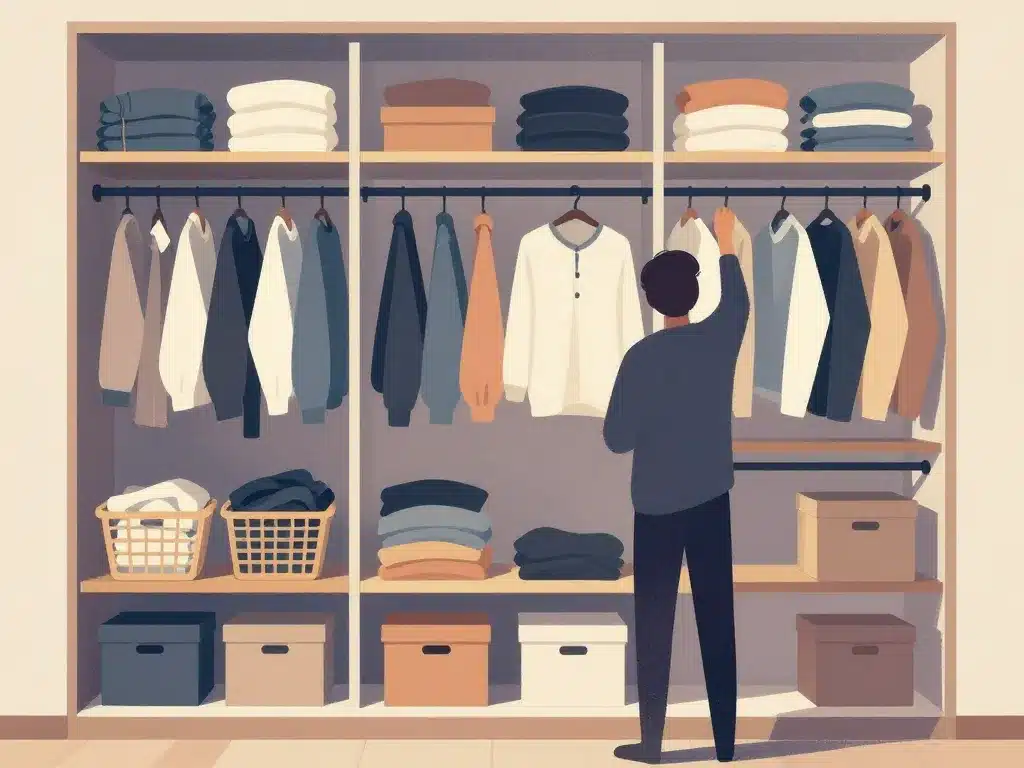 amenager un placard avec des etageres organisation hauteur et zones