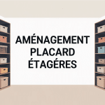 amenager un placard avec des etageres, placard ouvert organise