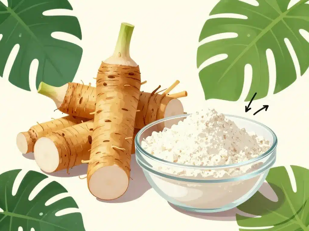 arrowroot root plante rhizome poudre nutrition