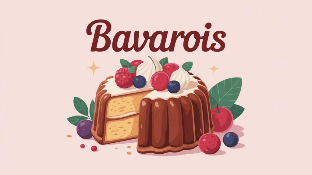 bavarois entremets élégant entouré de fruits rouges