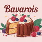 bavarois entremets élégant entouré de fruits rouges