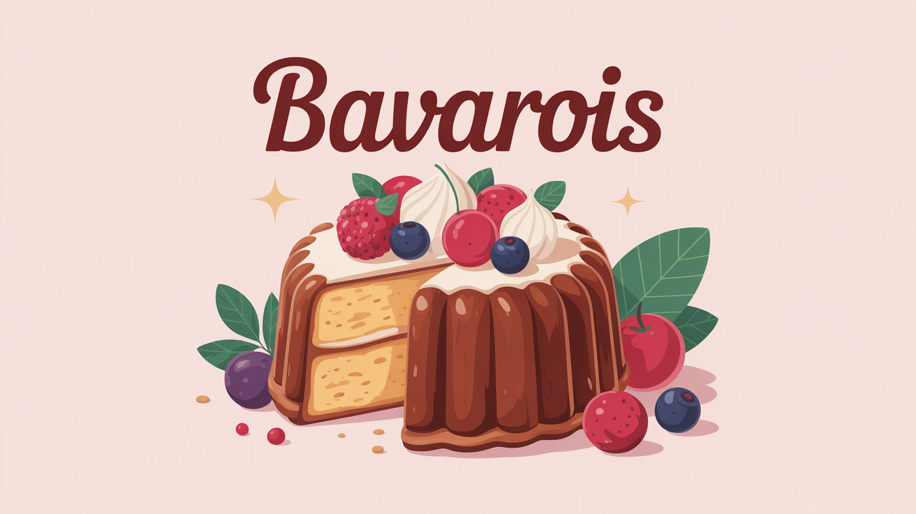 bavarois entremets élégant entouré de fruits rouges