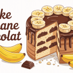 image cake banane chocolat gourmand découpé