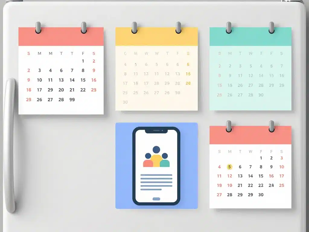type de calendrier mensuel papier digital partagé