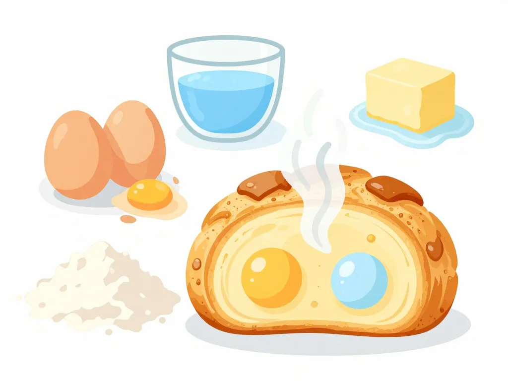 schema explicatif chouquette pate a choux vapeur