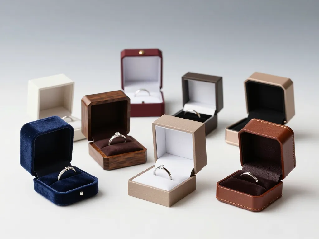 différents modèles boite bague fiancaille ouverts