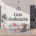 illustration couleur gris anthracite intérieur moderne façade