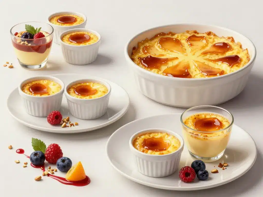 creme aux oeufs caramel présentations variées