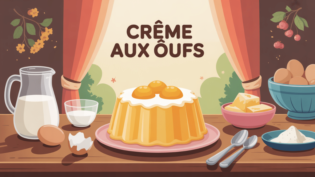 creme aux oeufs familial illustration ingredients