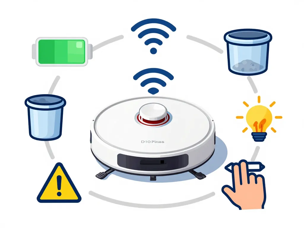 dreame d10 plus problème image vérification pannes