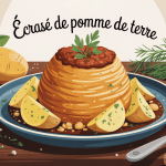 illustration écrasé de pomme de terre et ingrédients clés