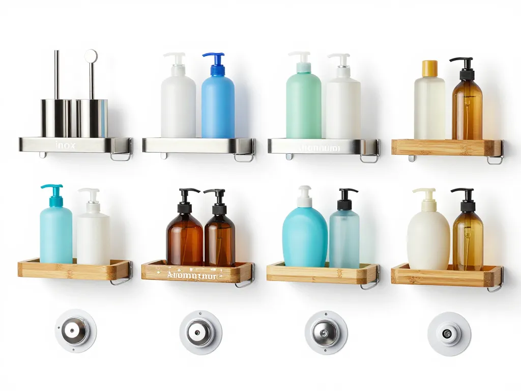 comparatif materiaux et fixation etagere douche