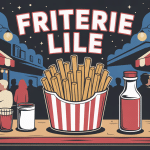 Illustration friterie Lille barquette frites foule soir