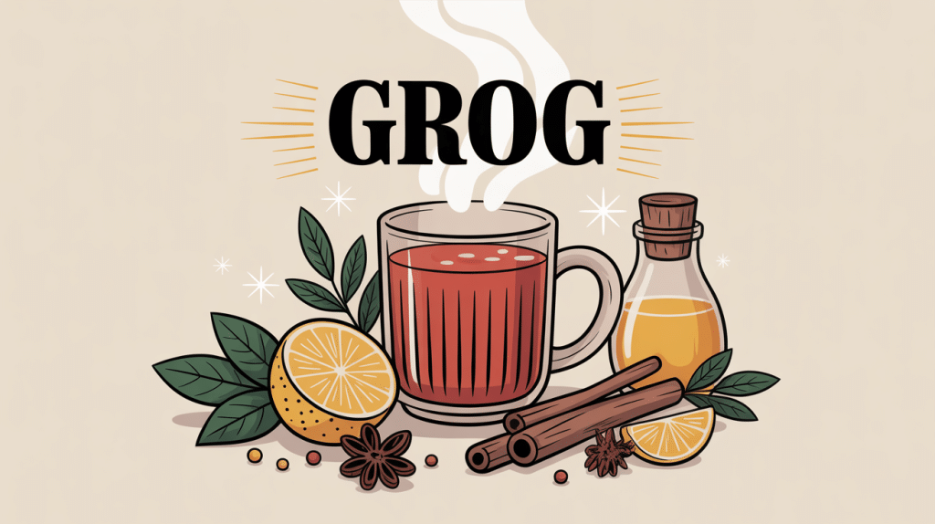 grog tasse fumante citron miel épices hiver