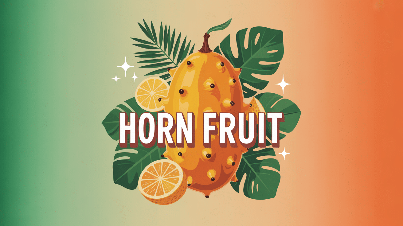 illustration moderne du horn fruit exotique