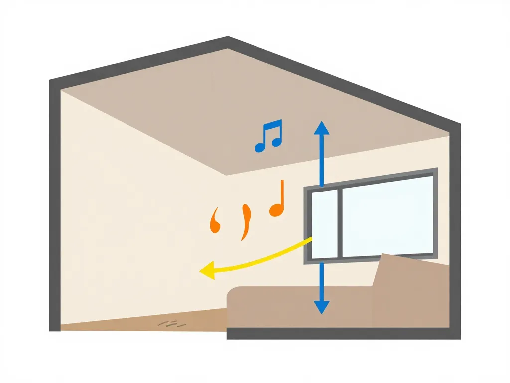 Schéma bruits isolation phonique plafond