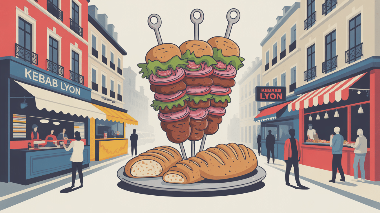 image centrale sur kebab lyon quartiers broche pain street food