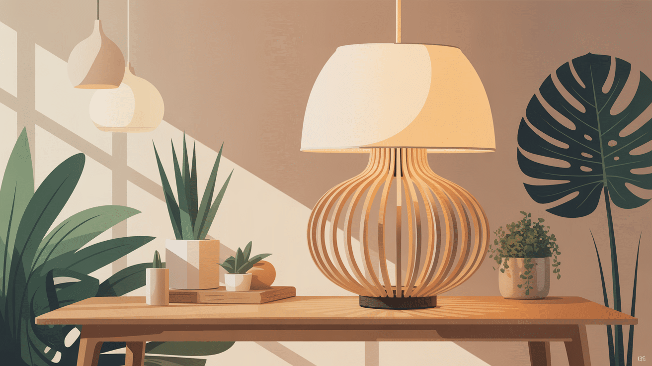 lampe bois flotté mise en scène moderne