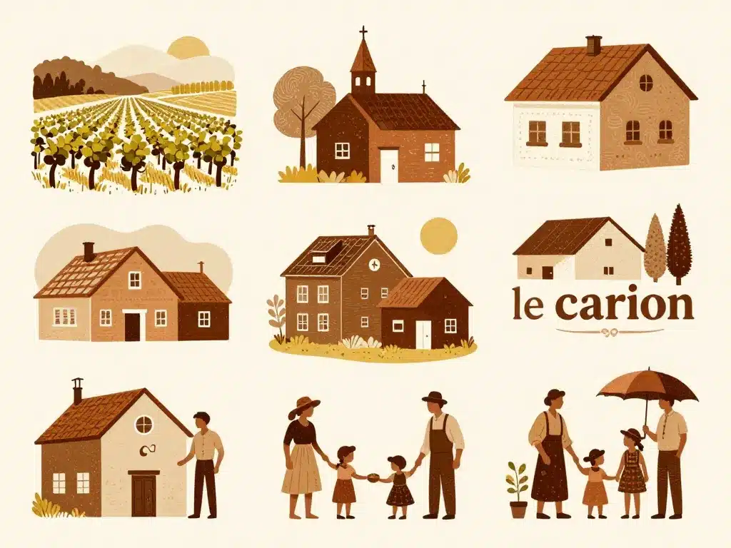 le carion illustration territoire vignoble identité locale