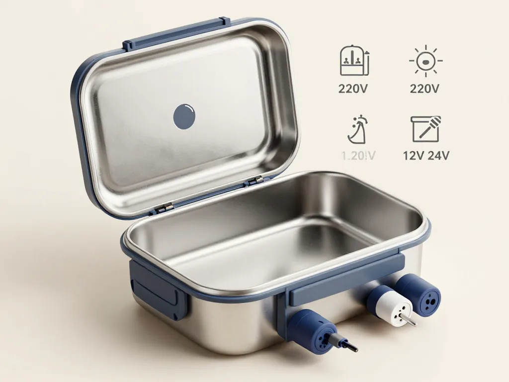 détail lunch box chauffante inox étanchéité alimentation