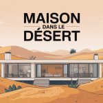 maison dans le desert illustration maison moderne bioclimatique