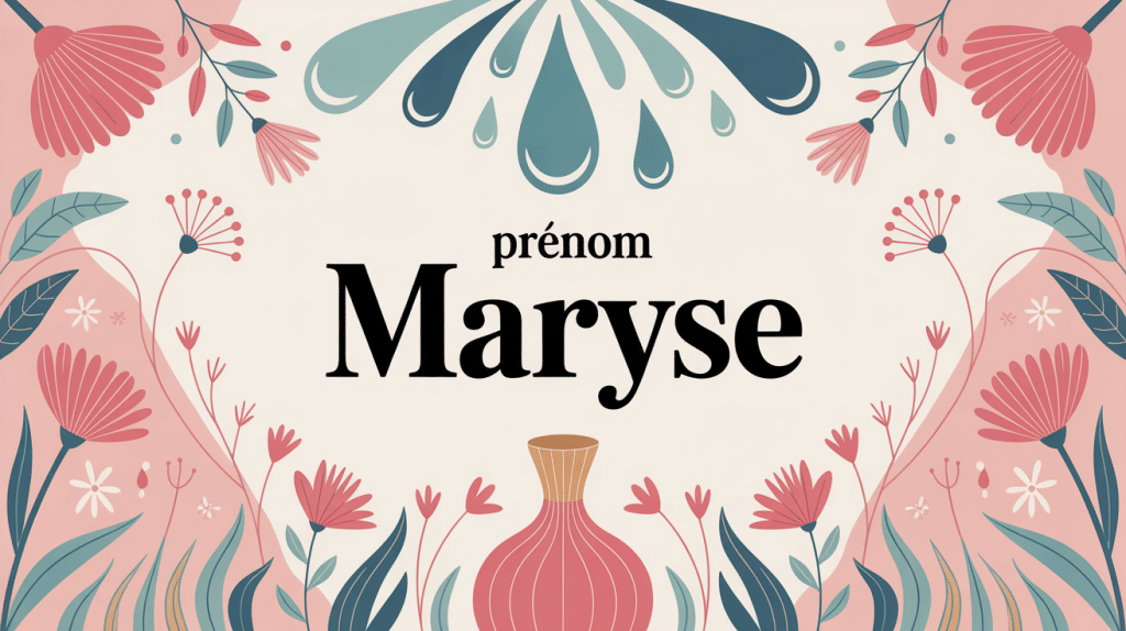 illustration prénom maryse ambiance douce et élégante