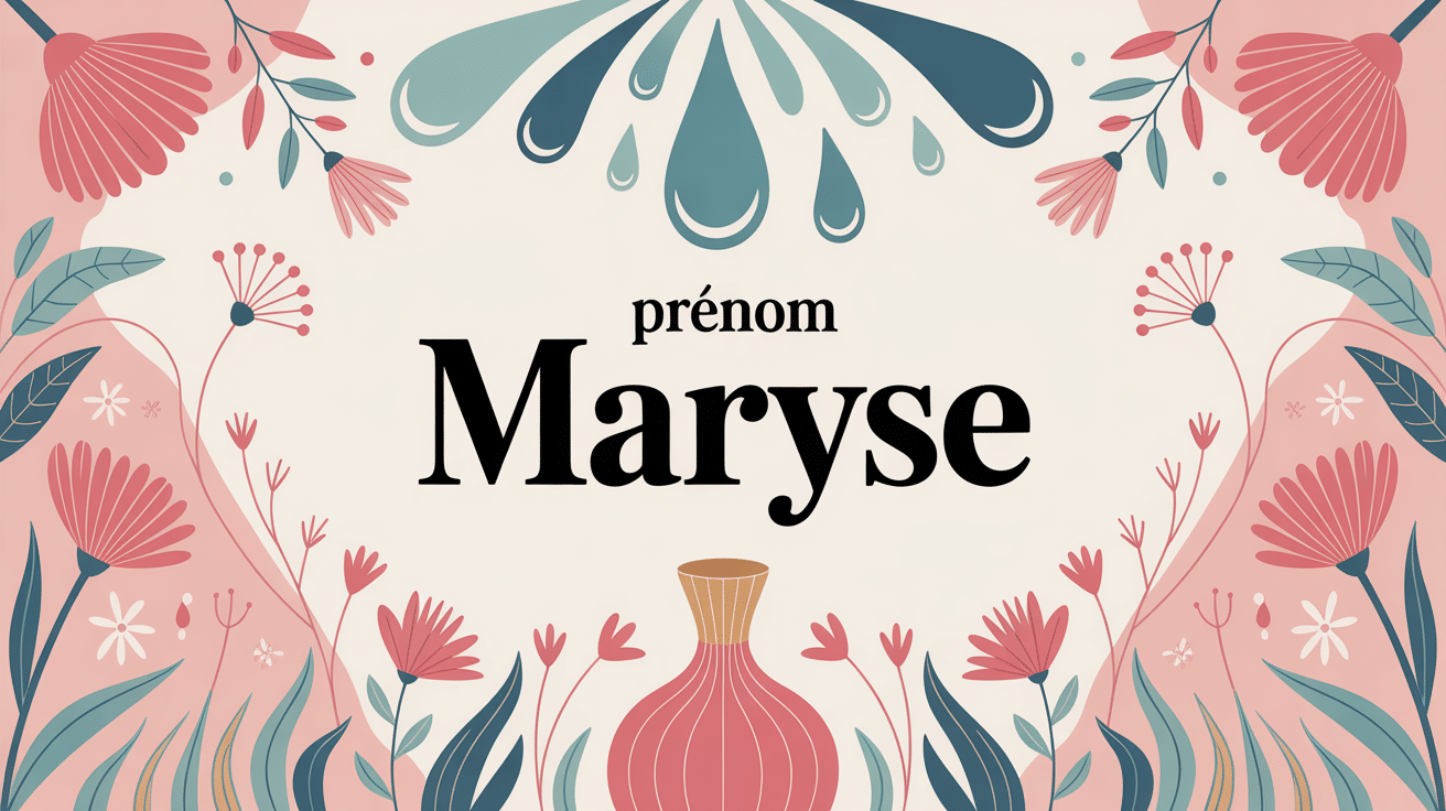 illustration prénom maryse ambiance douce et élégante