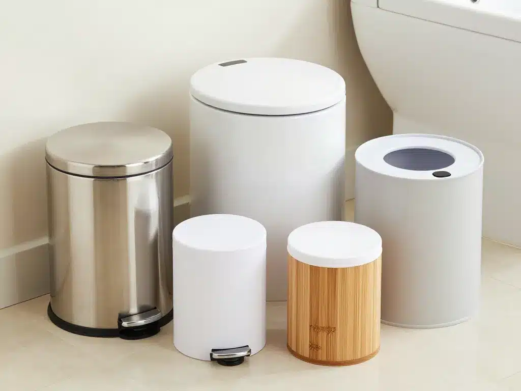 mini poubelle salle de bain différents modèles et matériaux