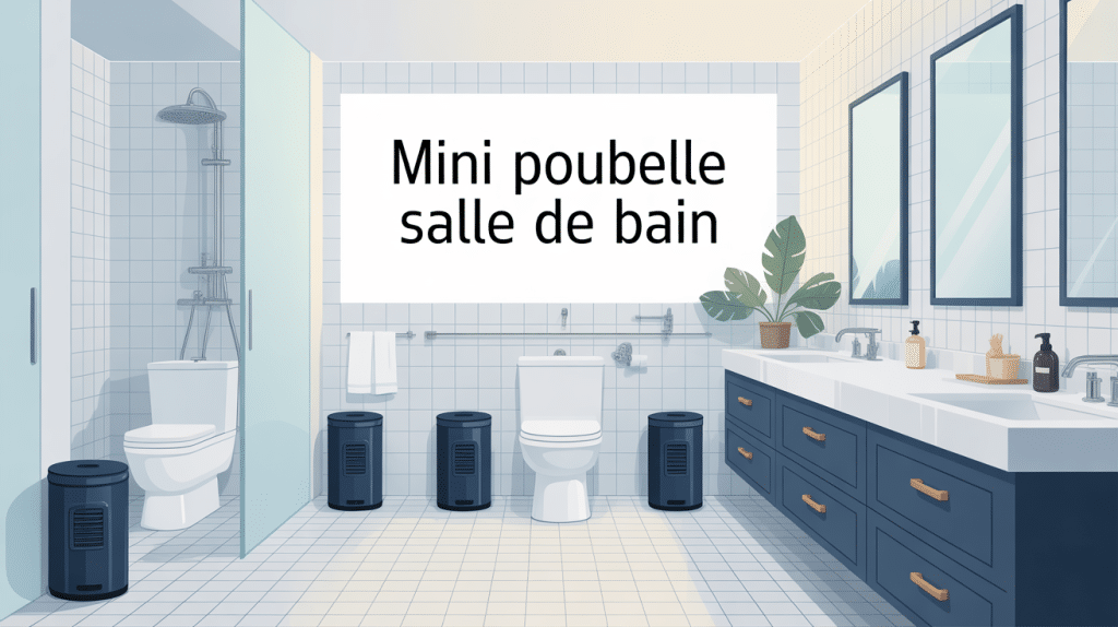 mini poubelle salle de bain moderne et discrète