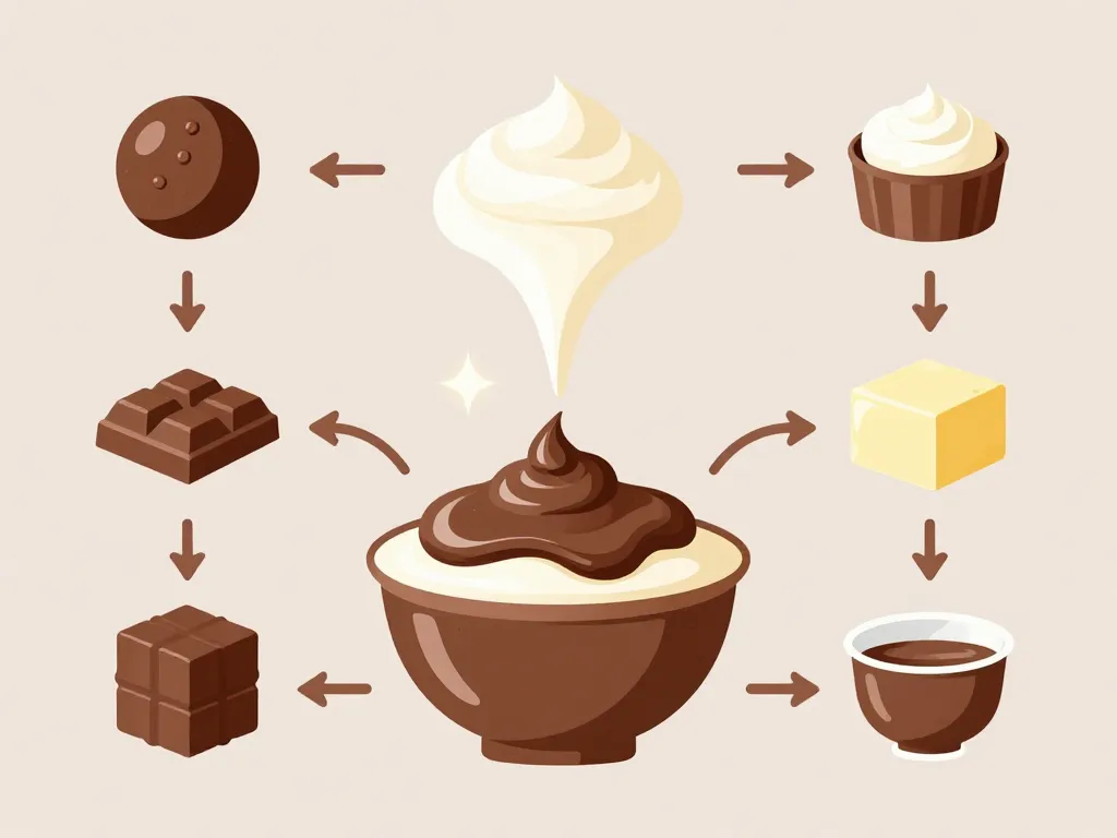 schéma ingrédients nappage chocolat brillant pâtisserie