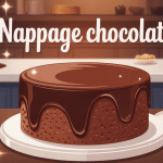 nappage chocolat lisse et brillant coulant sur gâteau élégant