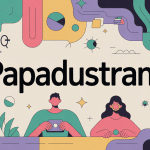 illustration papadustram concept tech branding