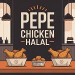 image pepe chicken halal fast food ambiance moderne