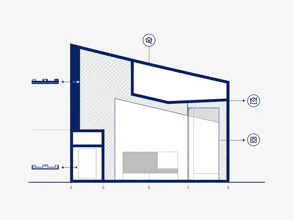 plan de coupe conventions graphiques bâtiment