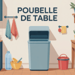 illustration poubelle de table moderne cuisine bureau