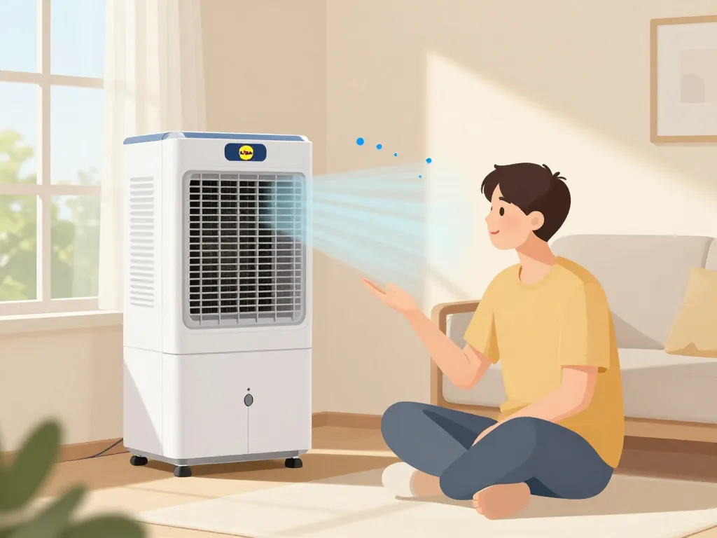 utilisation rafraichisseur d'air lidl confort pièce été