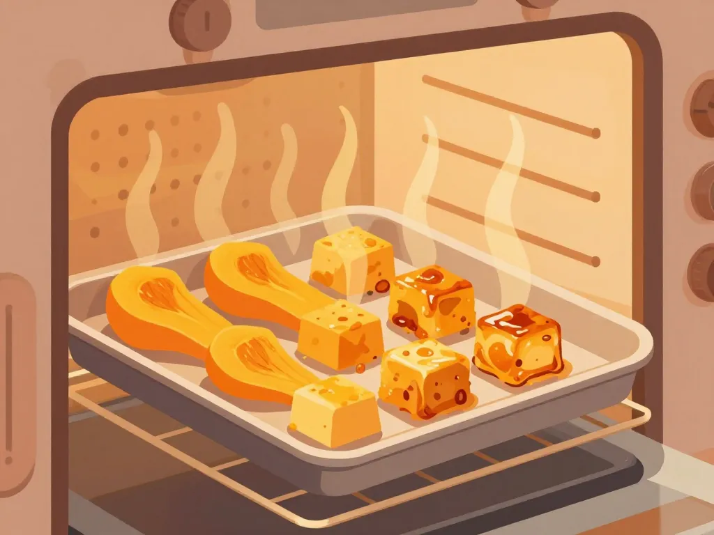 recette butternut four, cuisson dorée et fondante au four