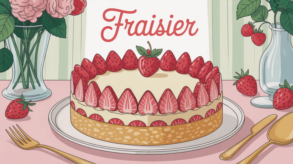 recette fraisier classique génoise crème mousseline fraises