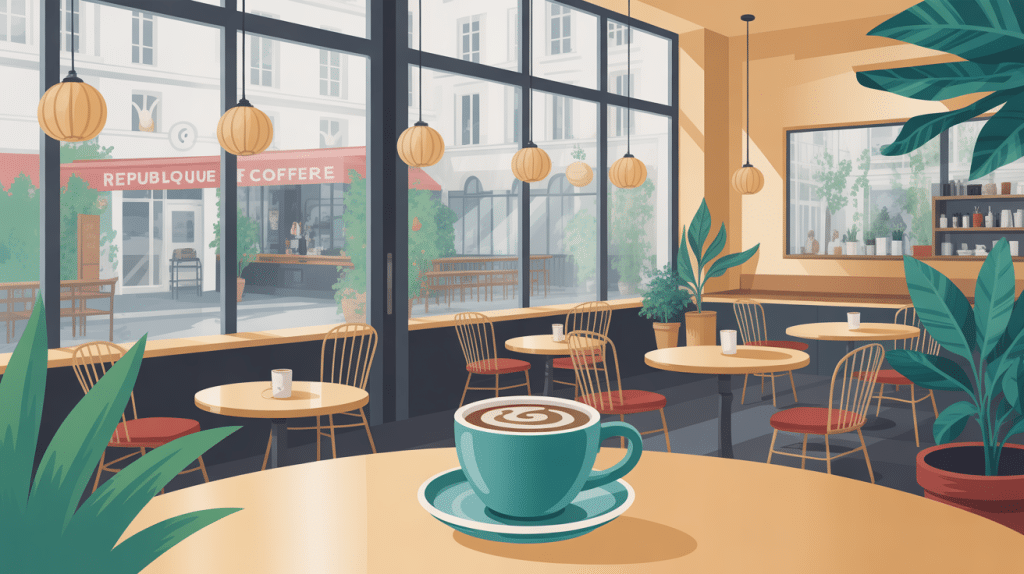 Republique of Coffee intérieur café moderne Paris