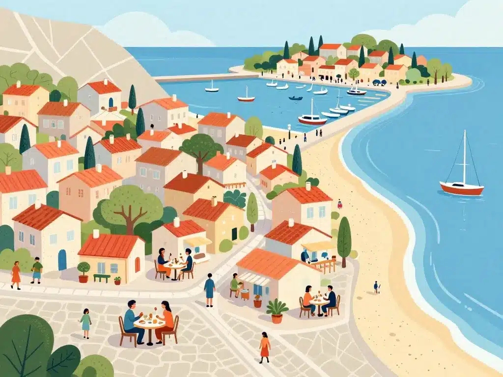 Carte quartiers restaurant hyeres vieux port plage giens