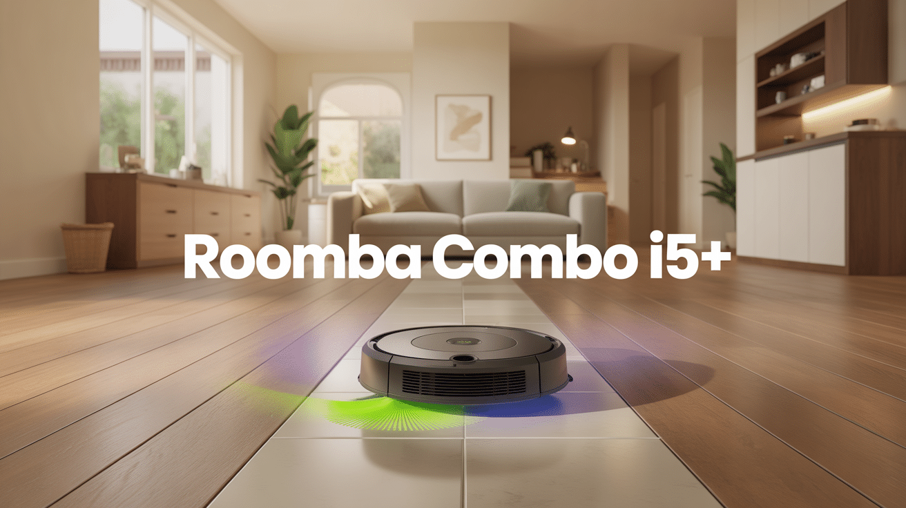 Illustration Roomba Combo i5+ sur sols durs technologie autonomie