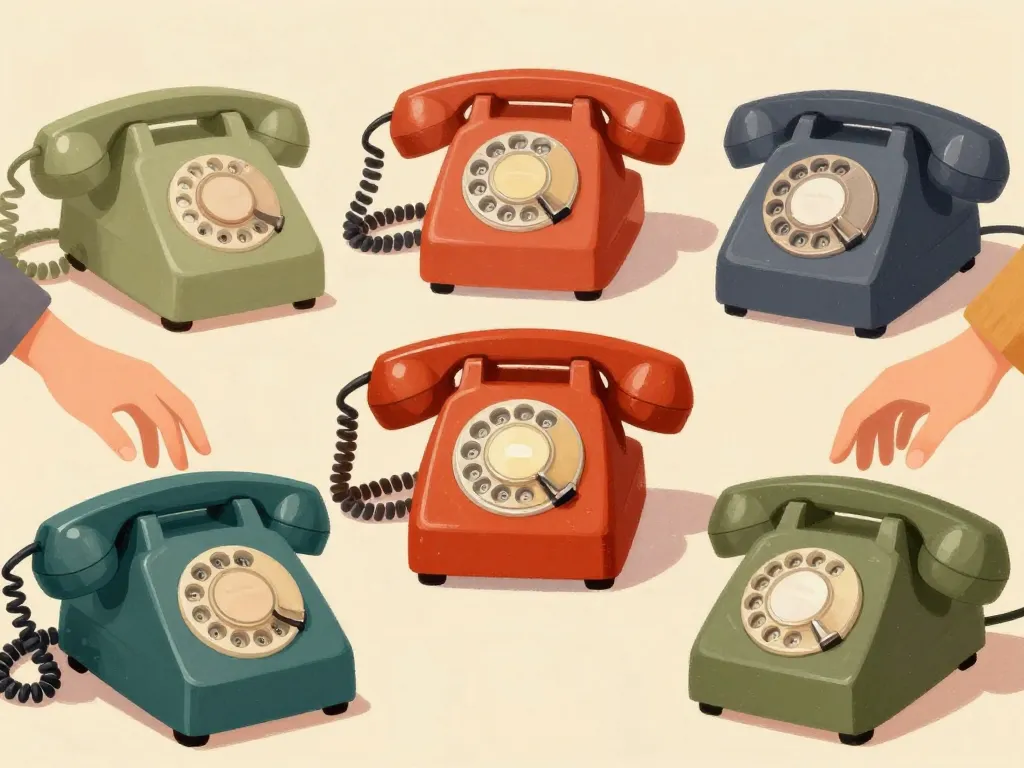telephone vintage collection styles couleurs