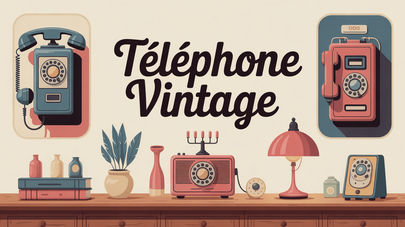 telephone vintage modèles rétro déco élégante