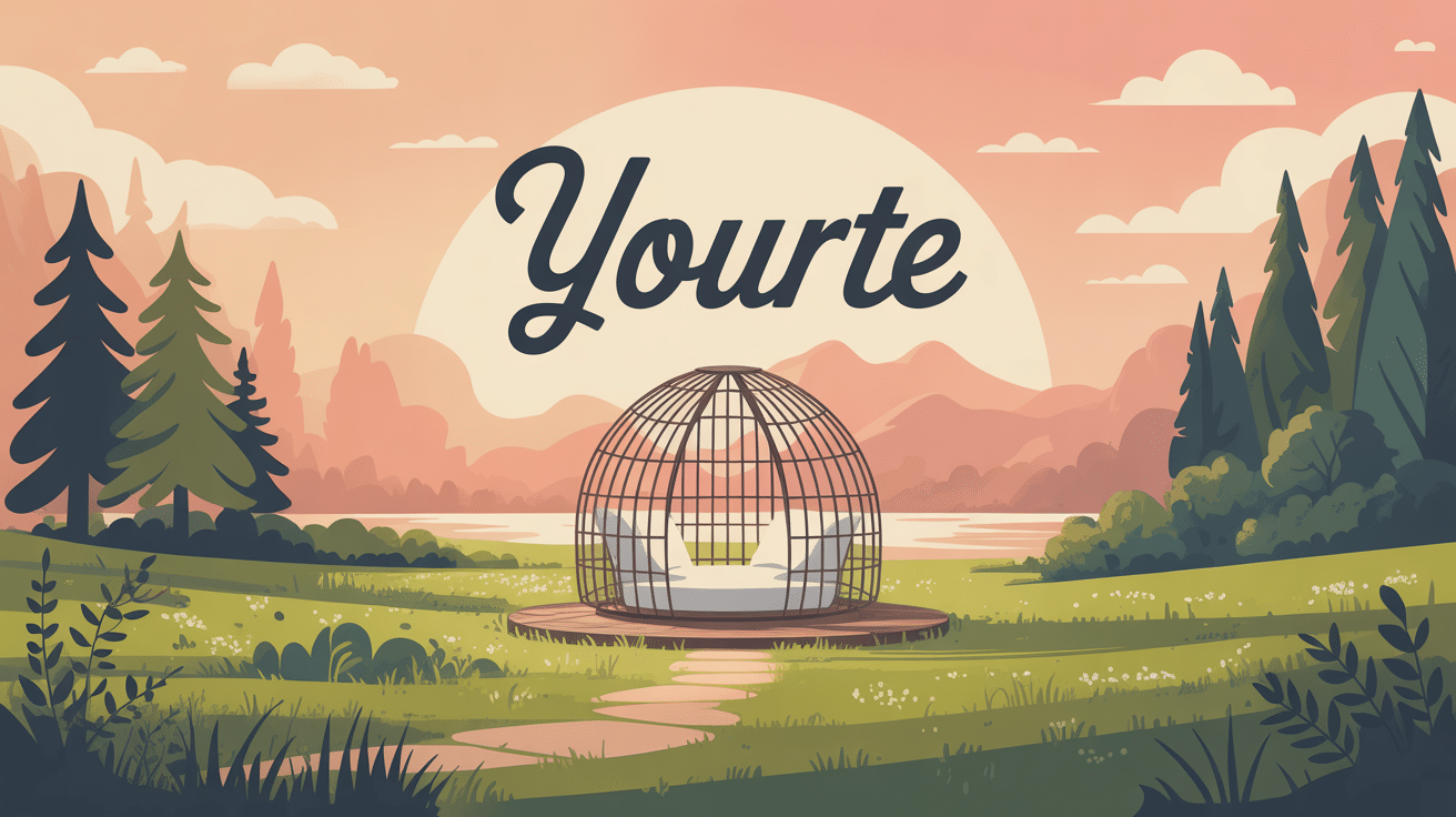 yourte moderne lumineuse dans nature