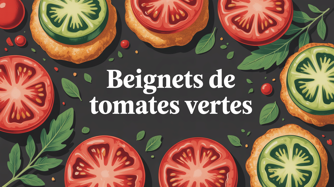 Beignets de tomates vertes recette présentés en cuisine conviviale