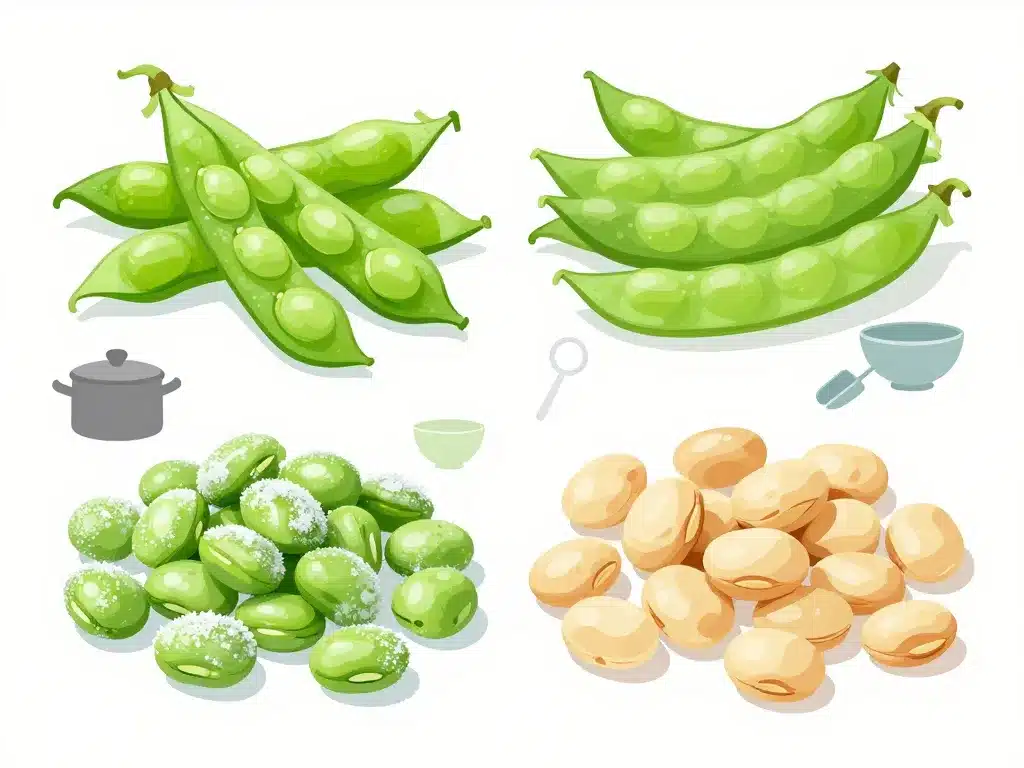 Comparatif types feves temps de cuisson des feves à l'eau