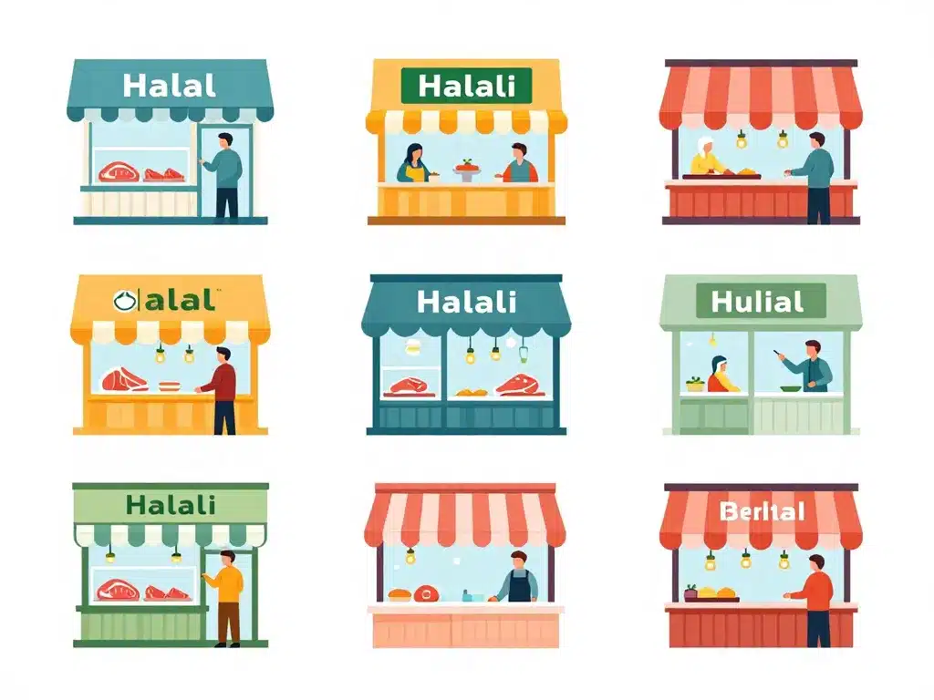 offre boucherie halal geneve illustration editorial