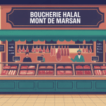Boucherie halal Mont de Marsan vue extérieure moderne