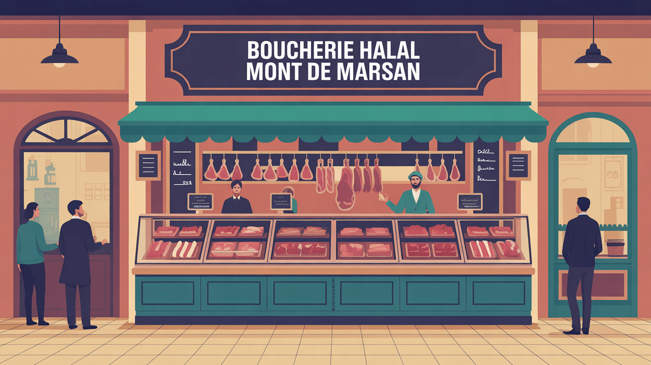 Boucherie halal Mont de Marsan vue extérieure moderne